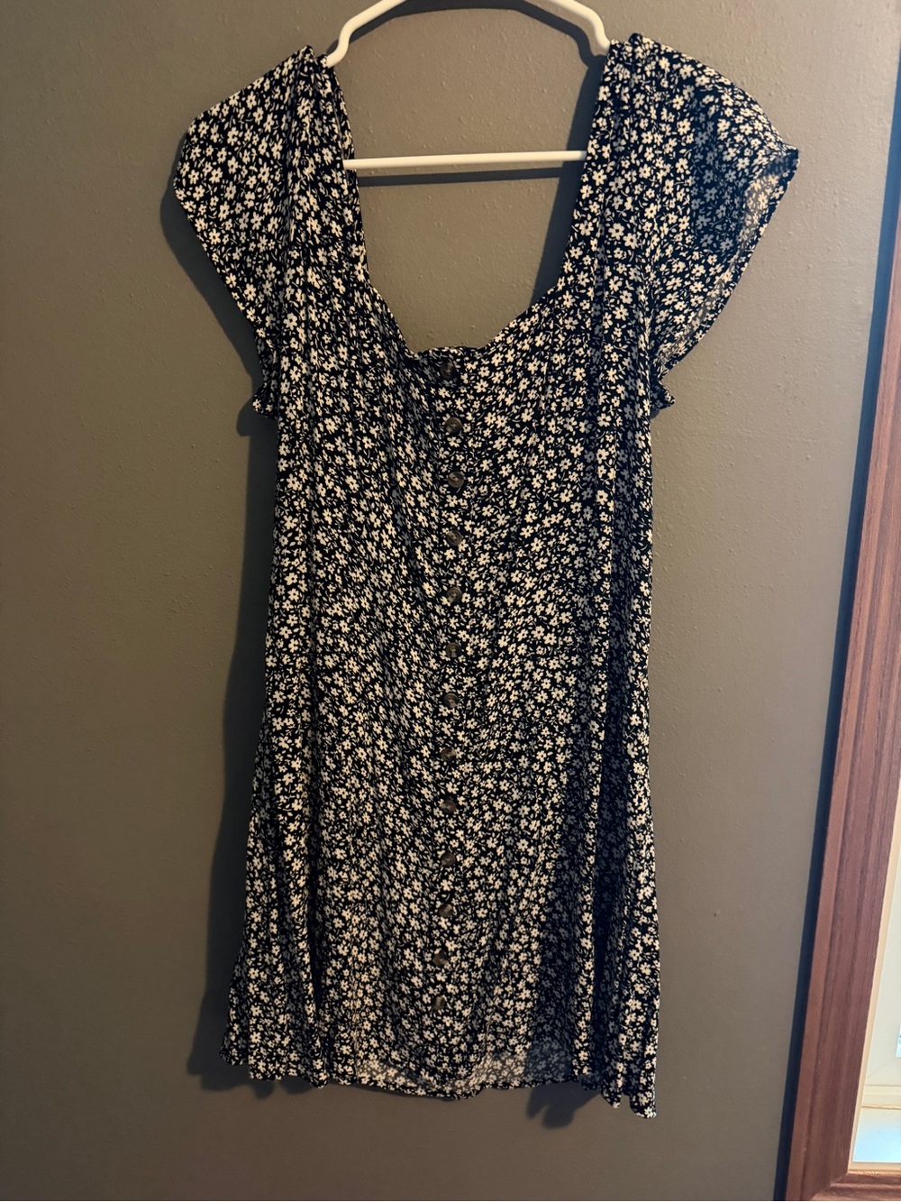 American Eagle Outfitters Black Floral Mini Dress